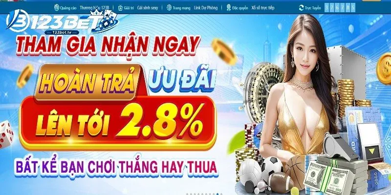 Khoản hoàn trả 123BET được chốt theo kỳ