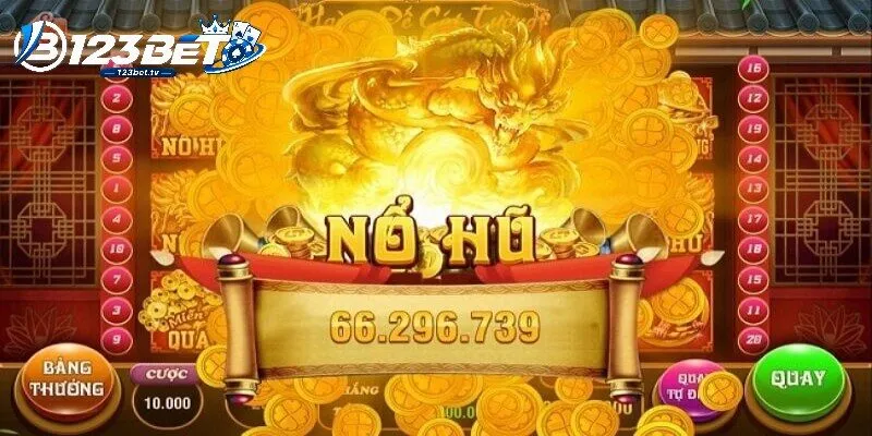Nổ hũ 123BET dùng vòng quay và biểu tượng